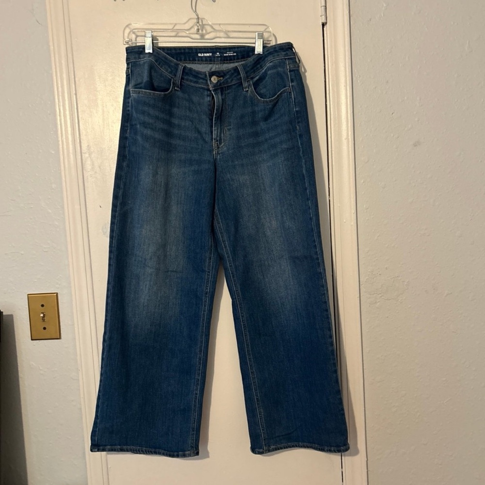 Old Navy High Rise Blue Jeans Wide Leg
